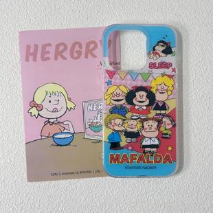 【IMD双层】ins风可爱卡通适用苹果16手机壳iPhone15promax新款16Pro全包个性14防摔Por保护套13小众设计感