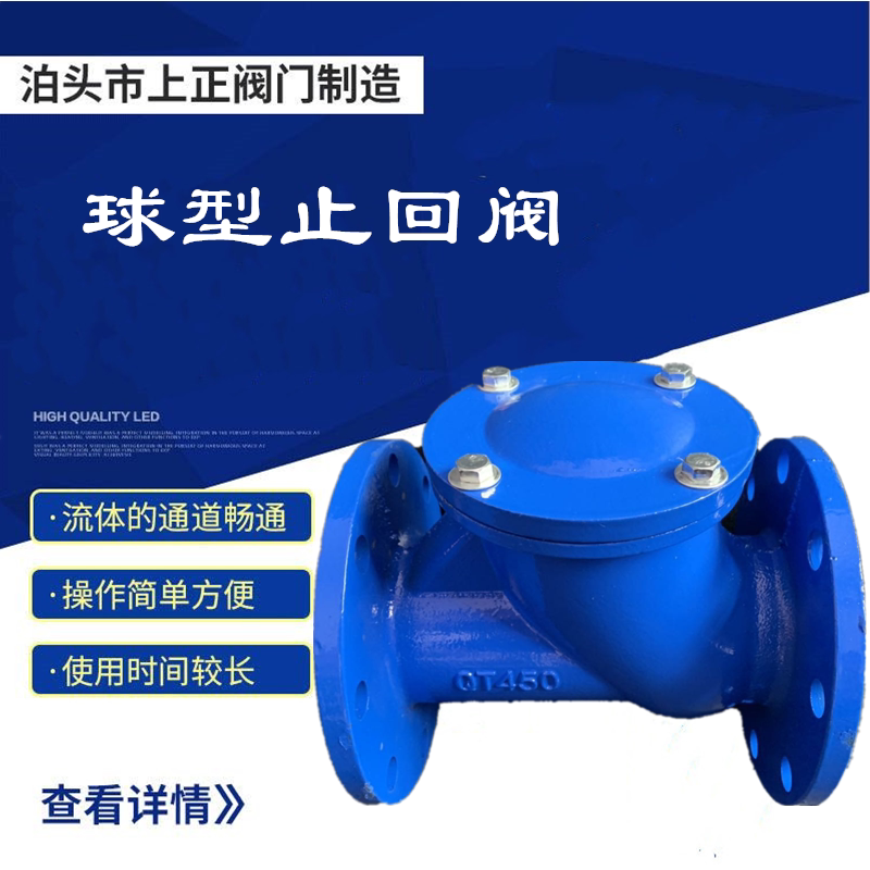 球型止回阀污水滑道滚球式阀门
