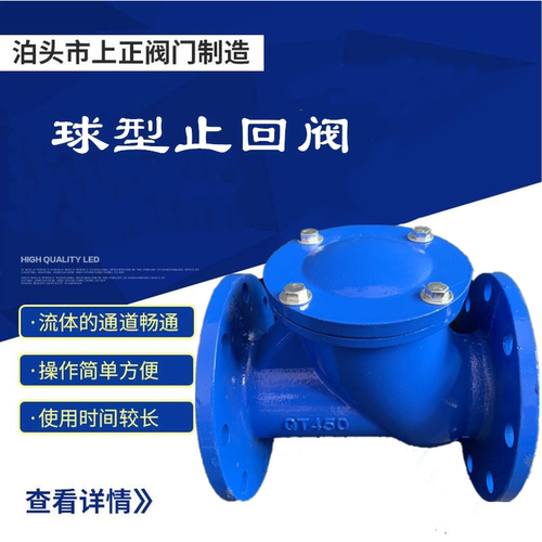 球型止回阀污水滑道滚球式阀门