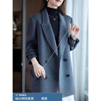 毛呢外套女款2025新款今年流行爆款秋冬季中长款加厚保暖呢子大衣