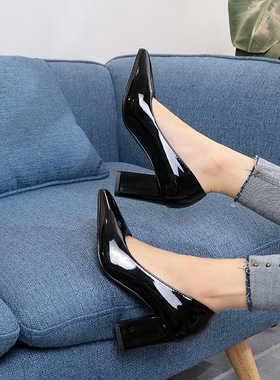 women high heel shoes big size 43 leather shoes高跟女鞋单鞋