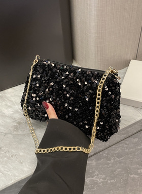 womens Sequin Handbag Party Evening Bag Wallet Purse Clutch