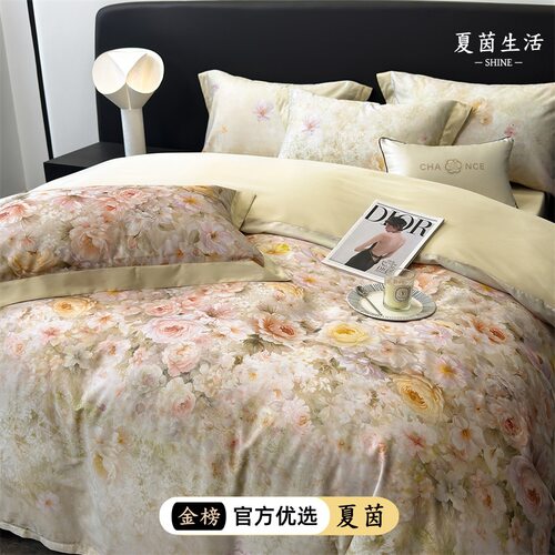 高端轻奢数码印花80支全棉纯棉贡