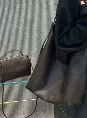 新款女包时尚百搭单肩包斜挎包手提水桶包托特包大包软皮包25245