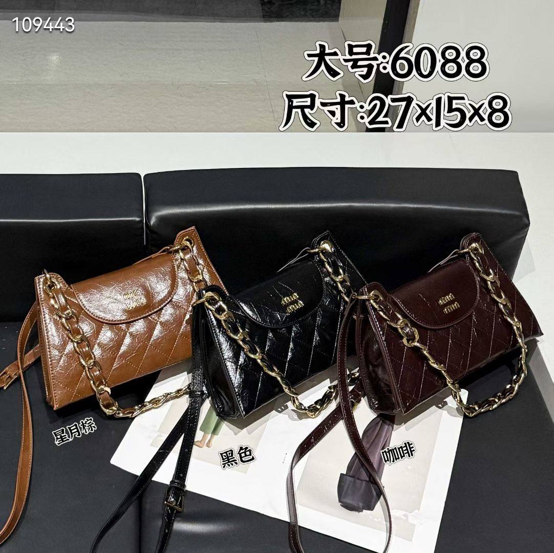 菱格链条包包女春夏2026新款小众腋下包单肩斜挎包女士小方包6088