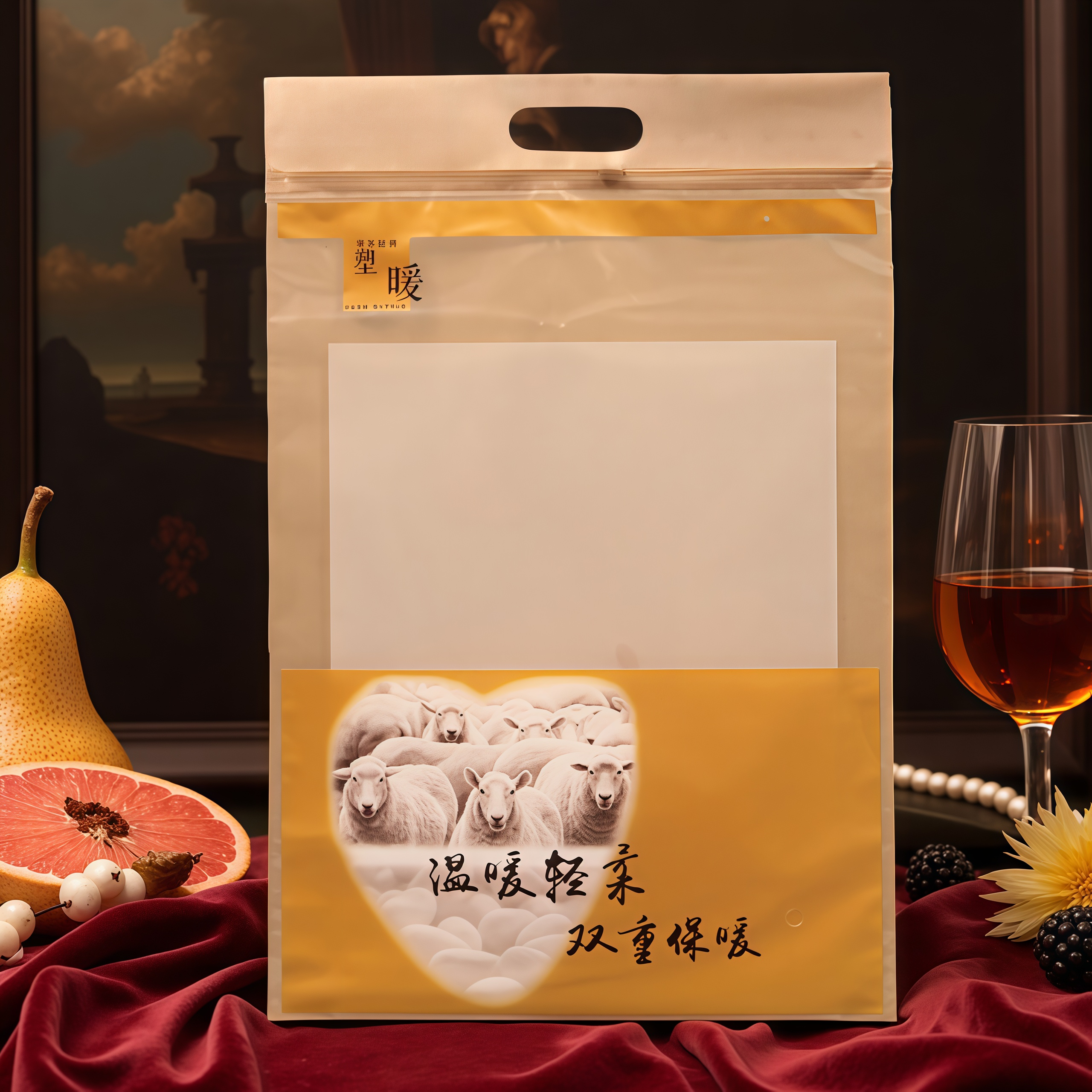 轻暖保暖内衣包装袋加绒打底裤透明袋发热背心内衣秋衣秋裤手提袋