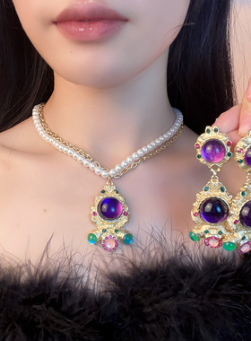 中古vintage套装合金珍珠