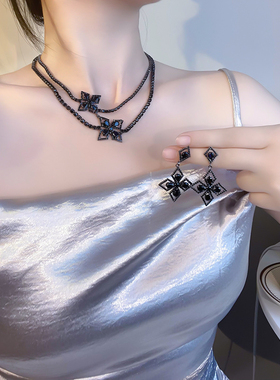 锆石铜水钻链女士套装