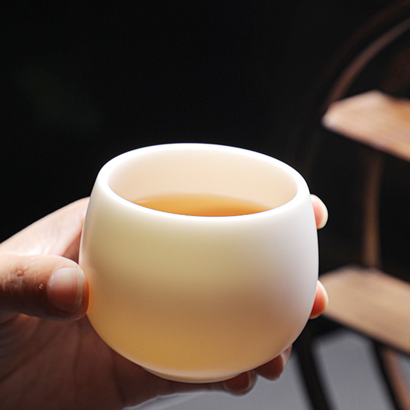 德化羊脂玉白瓷禅定素烧品茗茶杯陶瓷家用大号主人单杯茶具配件套,餐饮具,茶杯,淘宝优惠券,粉丝福利购,淘宝优惠卷