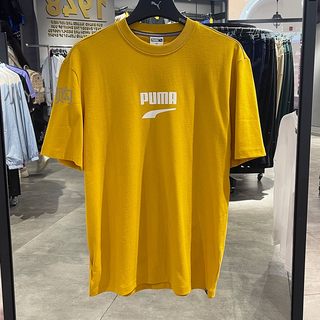 PUMA 男子夏季新款小Logo印花纯棉圆领短袖休闲T恤 537315