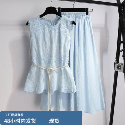 夏天绝美小套装女装2026新款超火夏装一整套巨好看漂亮两件套裙子