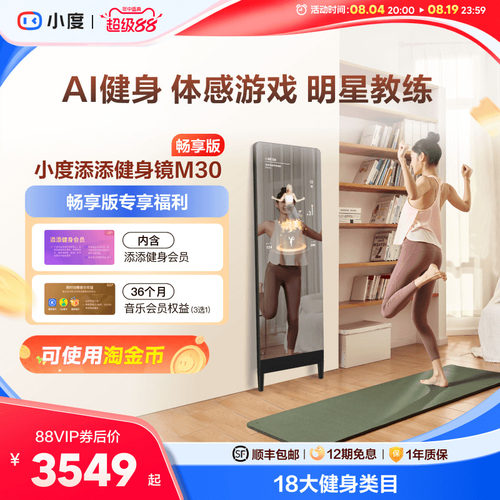【官方旗舰店】小度添添健身镜M30/S40魔镜ai全身镜运动瑜伽