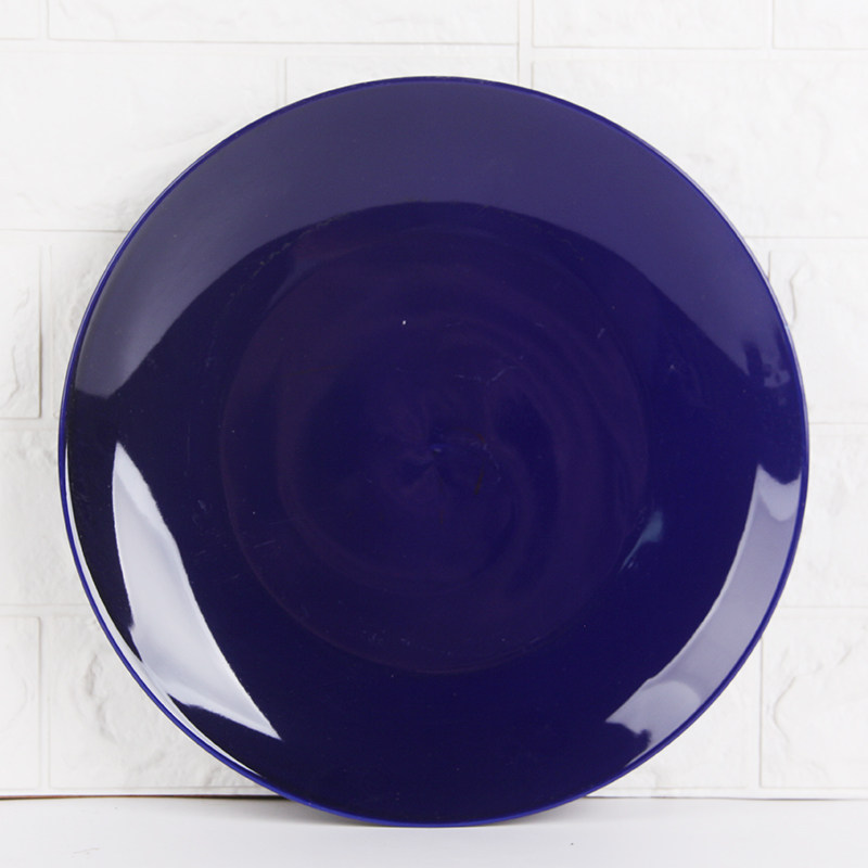 外贸出口精品蓝色釉下彩圆形陶瓷盘子平盘牛排盘果盘甜品微瑕,餐饮具,盘,淘宝优惠券,粉丝福利购,淘宝优惠卷