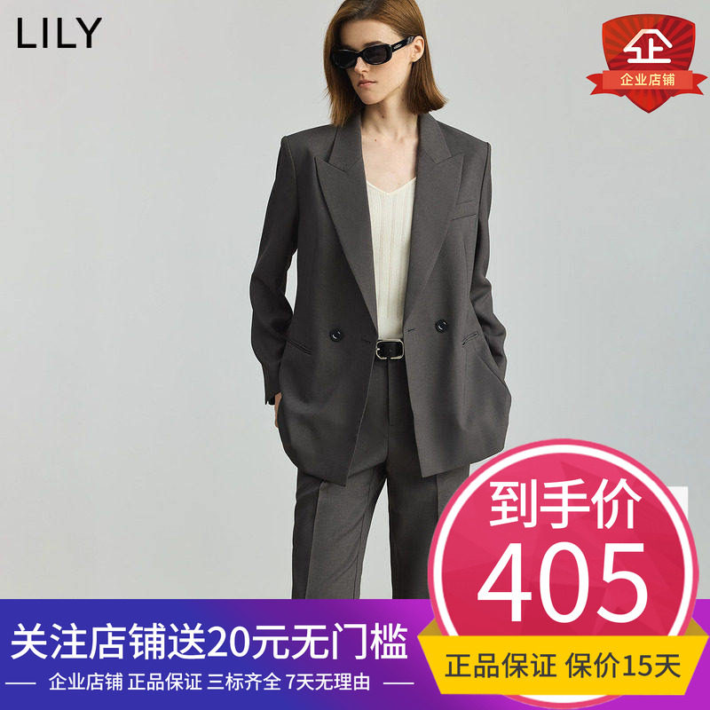 LILY2025秋新款女装格雷系气质高级感简约职业通勤休闲西装外套,女装/女士精品,西装,淘宝优惠券,粉丝福利购,淘宝优惠卷