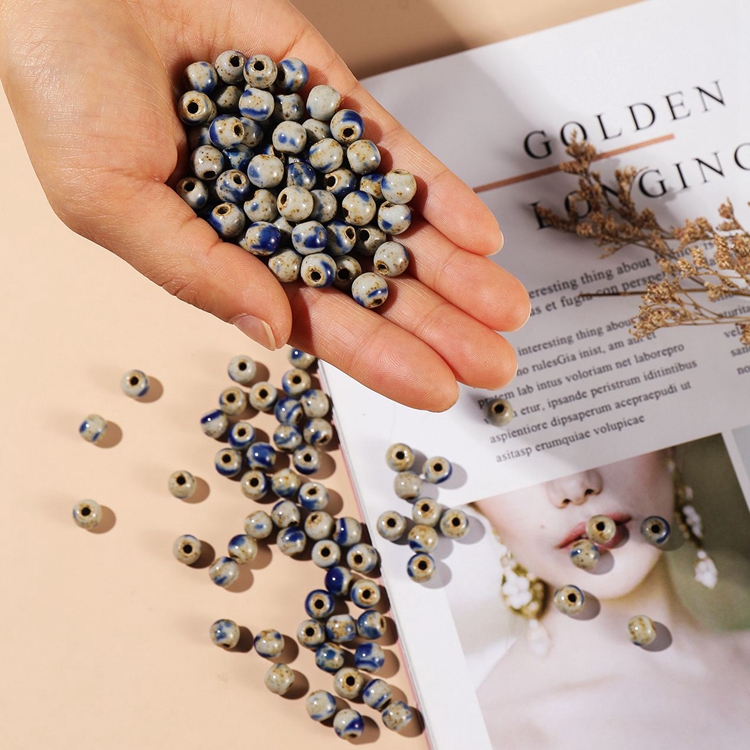 陶瓷高温烧制散珠不怕水不掉色