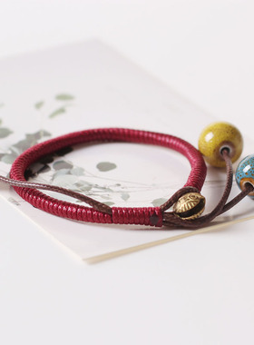 小众陶瓷原创设计风手链送闺蜜