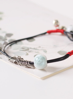 小众陶瓷学生编织手链