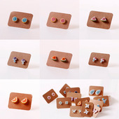 水果耳钉女款 小清新可爱景德镇陶瓷小饰品 简约大气钢针情侣百搭款