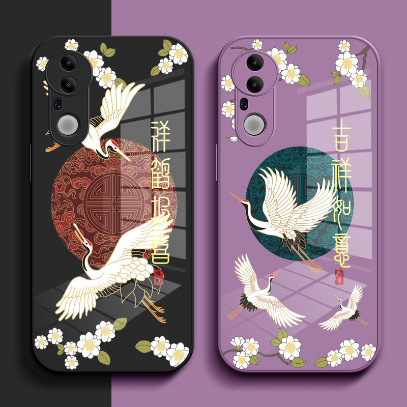 适用vivo S20pro手机壳V2430A钢化玻璃壳vos20pro中国风vovoS20pro保护套vivios2opro小清新viv0S20pro玻璃套