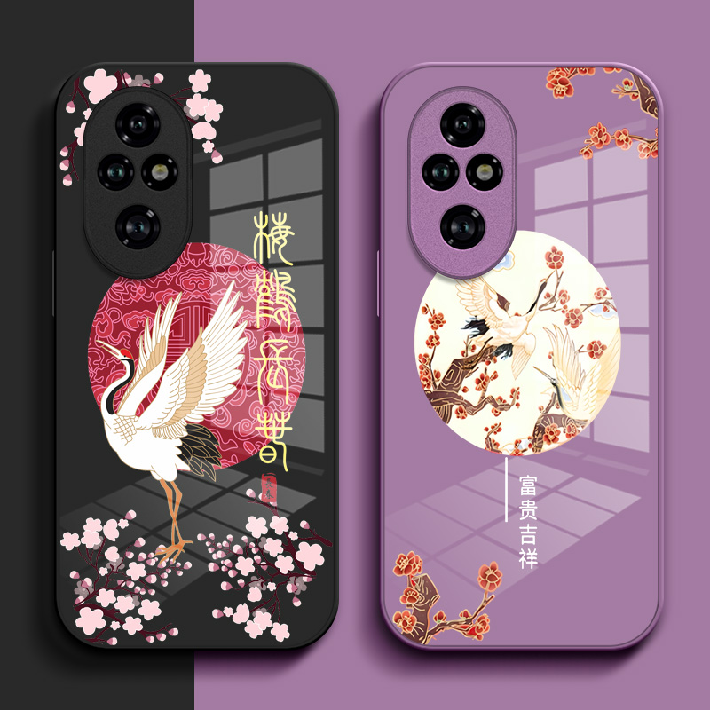 适用荣耀 200pro手机壳ELP-AN00钢化玻璃壳200pro硬壳荣誉20opro奢华200pr0保护套ELP-ANo0高级感保护壳