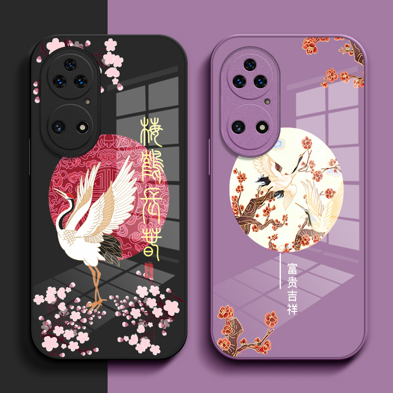 适用华为 P50e手机壳ABR-AL60钢化玻璃壳P5oe硬壳HUAWEI P50e 5G奢华HUAWEI P50e 保护套hwp五0e高级感保护壳