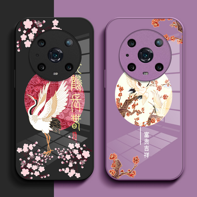 适用荣耀 Magic4pro手机壳LGE-AN10钢化玻璃壳荣誉majic4pro硬壳魔术4pro奢华HONORmαgic4pro保护套高级感