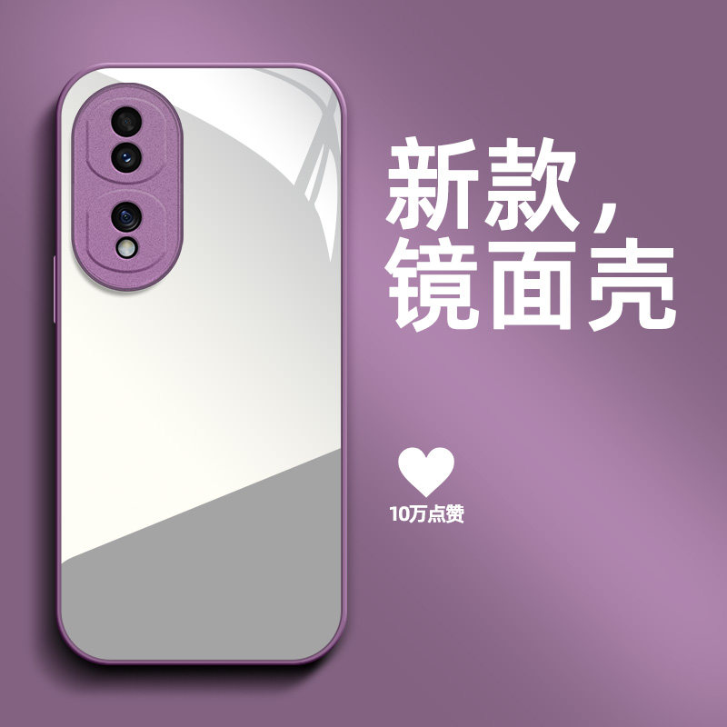 适用荣耀 70pro手机壳SDY-AN00镜面h0n0r70pr0带化妆镜华为70pro保护套honor70pr0防摔高级感补妆镜全镜面