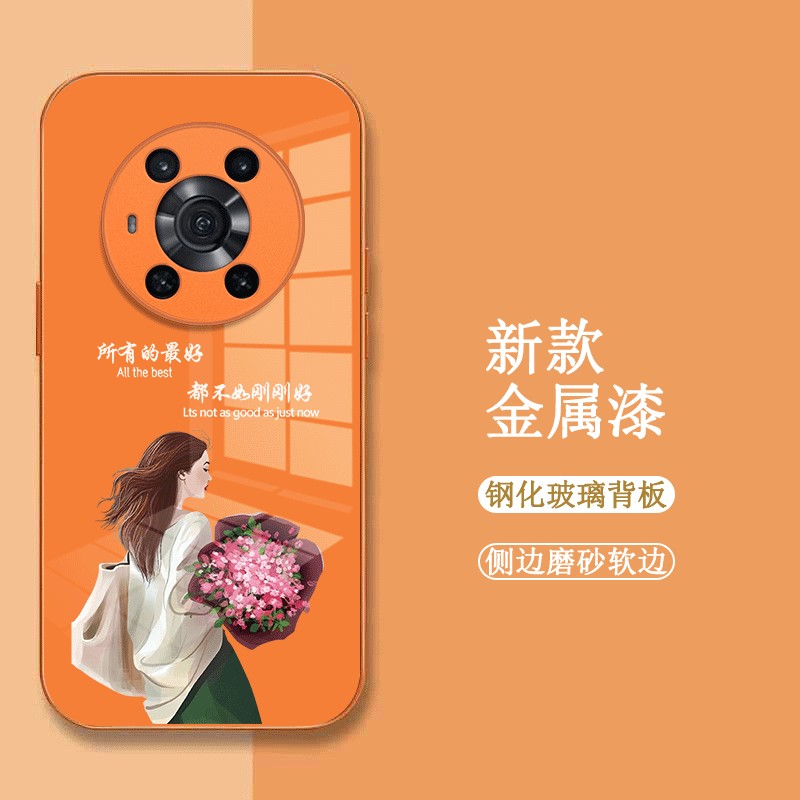 适用荣耀Magic3手机壳ELZ-AN00玻璃壳荣誉maglc3新款HONORMαgic3保护套ELZ-ANo0全包 Magic3女款时尚奢华