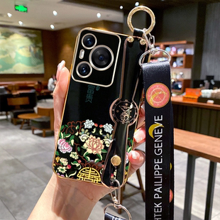 适用华为Pura70pro手机壳HBN-AL00腕带HBN-ALo0可斜跨HwPurα70pro保护套全包防摔斜挎软壳斜背肩挎