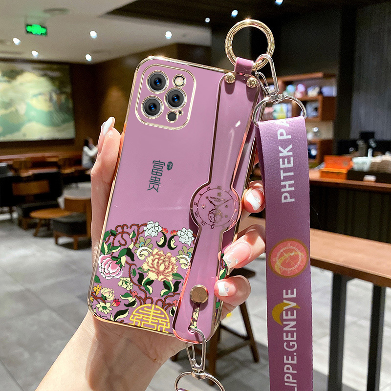 适用iphone13promax手机壳A2644可斜挎平果13pormax腕带ipone13pro mxas保护套全包防摔硅胶背带软壳