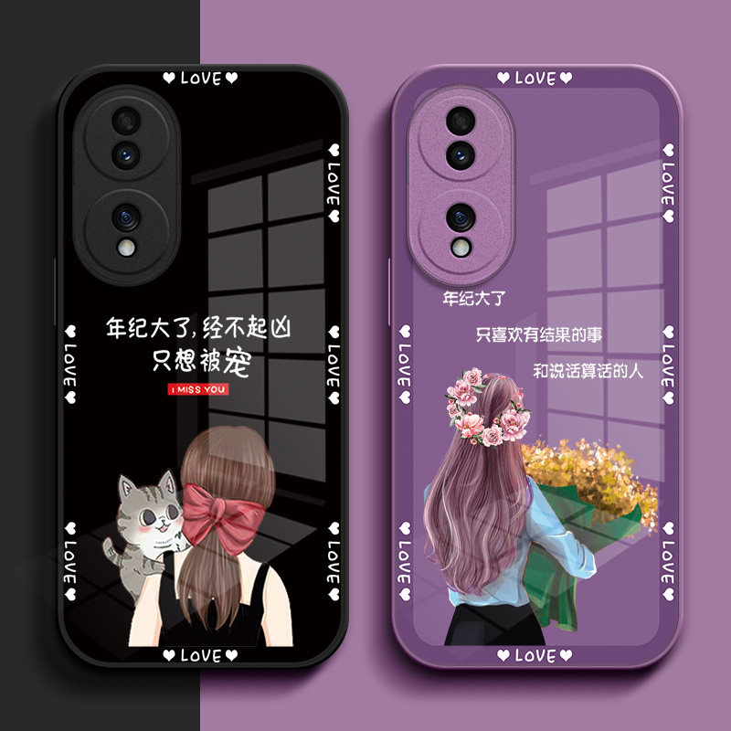 适用荣耀70手机壳FNE-AN00玻璃壳ry70硬壳honor70保护套FNE-ANo0全包七十奢华h0n0r70时尚huawei创意华为70