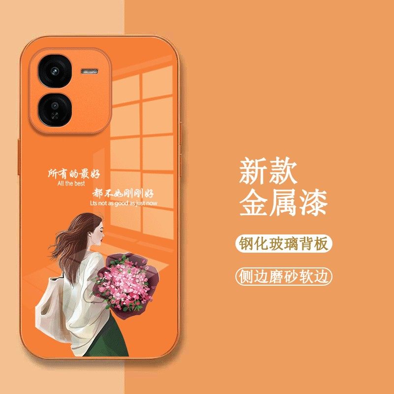 适用iqooZ9x手机壳V2353A玻璃壳IpooZ9x新款ioqoz9x保护套vovoiqqoz9x全包iq00Z9x女款爱酷z9×时尚VoZ9x奢华