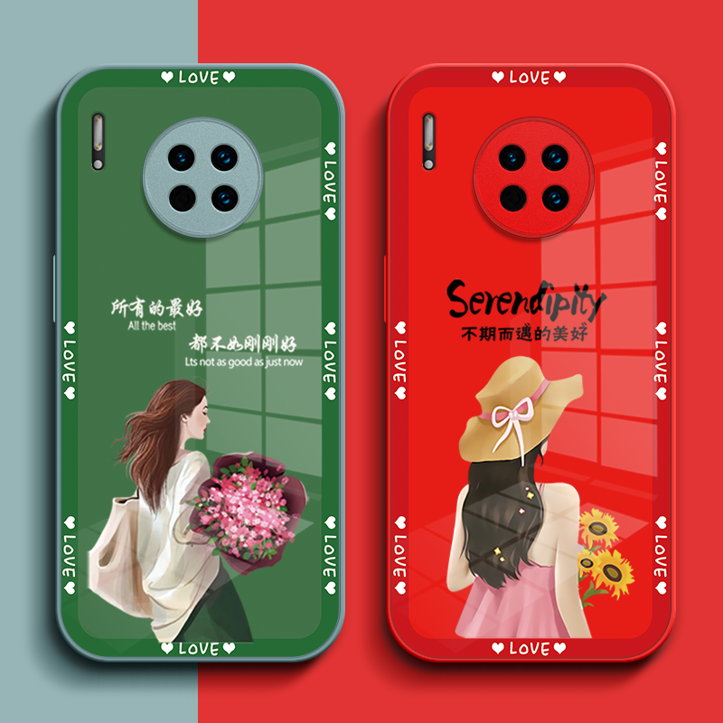 适用华为 Mate30手机壳TAS-AN00玻璃壳 meta保护套hwMαte30全包tloo女款maet3奢华maet3O高级感mte3O个性