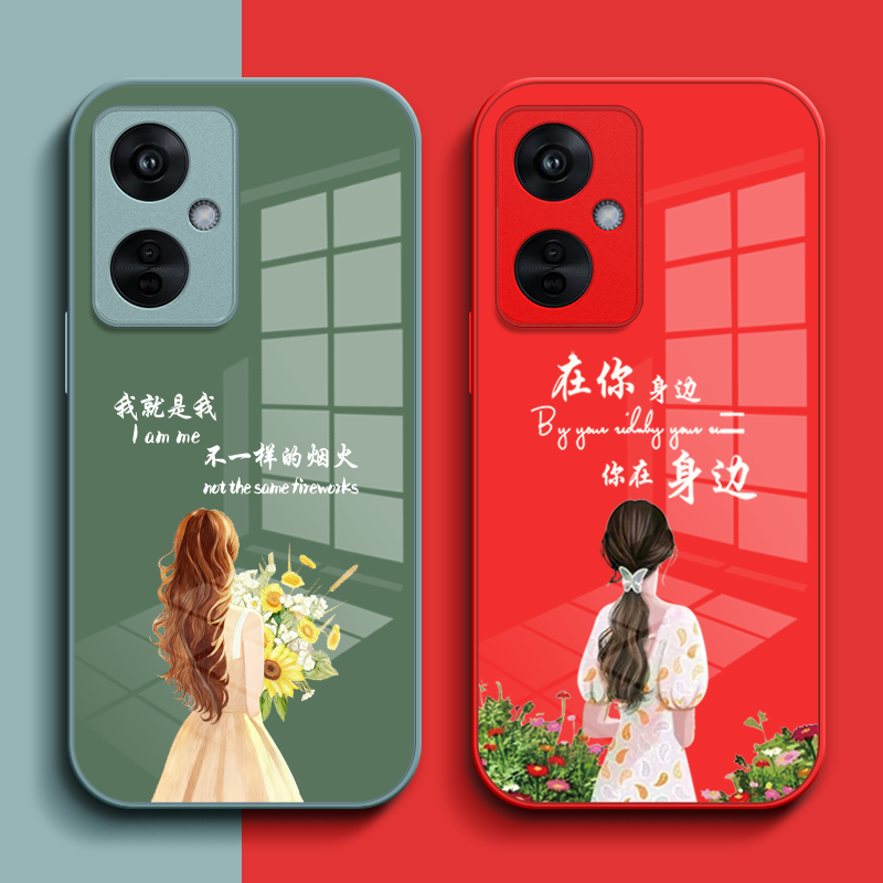 适用oppo K11x手机壳PHF110玻璃壳欧珀k11x保护套OopoKl1x奢华0ppok11×高级感PHF1l0花0pp0K1lx女款