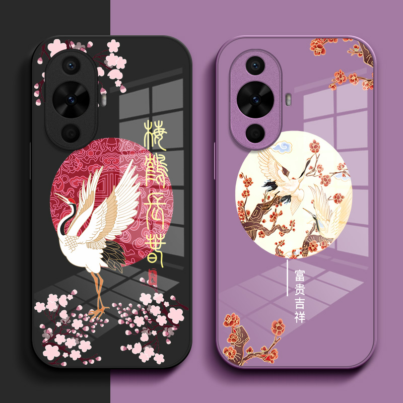 适用华为 Nova12活力版手机壳FIN-AL60钢化玻璃壳化为Novα12活力硬壳FIN-AL6o奢华保护套高级感保护壳