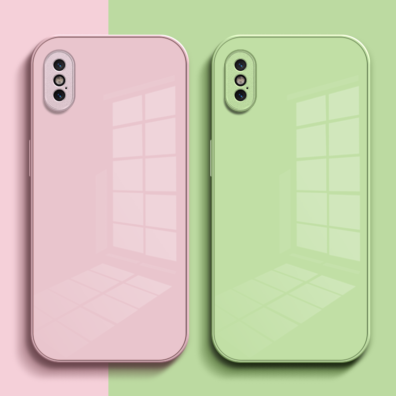 适用iphoneX手机壳A1865全包ipx硬壳Ihonex轻奢A1902新款ip差纯色iponex玻璃套A2104保护套pgx玻璃壳简约