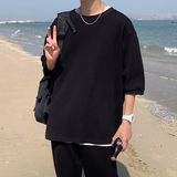 短袖上衣服男潮流百搭ins港风嘻哈潮牌华夫格t恤夏季新款半袖3012，男装T恤，电商C208A