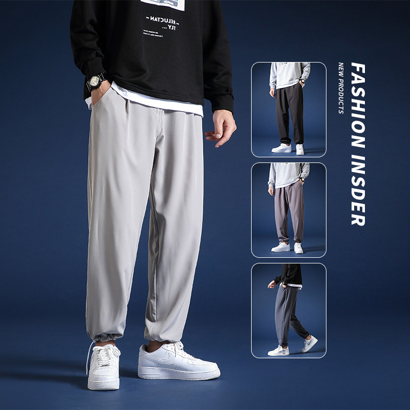 秋季男士宽松直筒裤子垂感超好免烫处理九分裤C203A-6612-P40控68，男装休闲裤，电商C208A