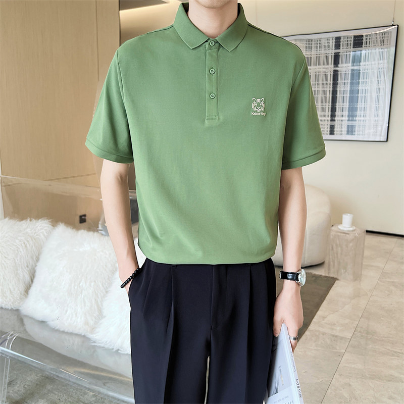 夏季男士新款短袖体恤时尚潮流商务男装绣花Polo衫C203A-8816-P58图片