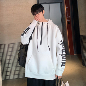 男生春秋季衣服潮流ins港风外套潮牌宽松百搭连帽卫衣男图片
