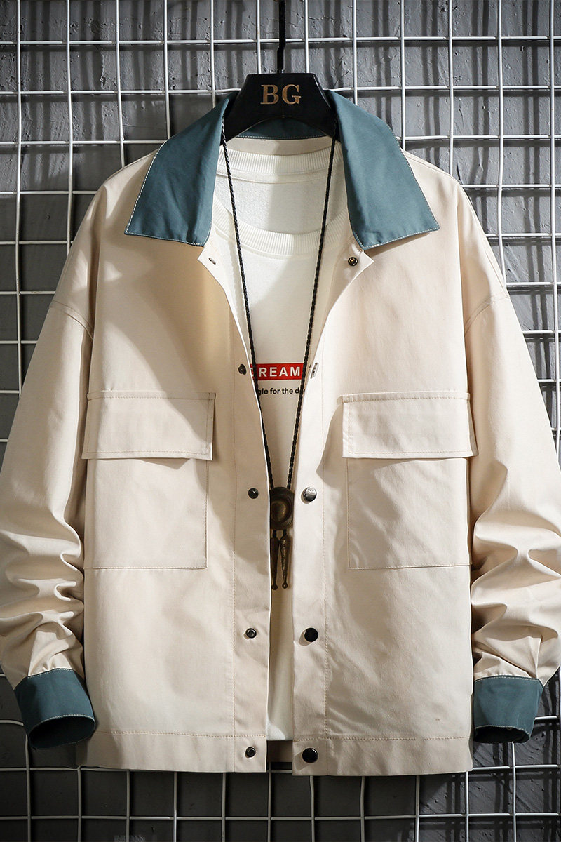 日系大码白墙挂拍秋季夹克宽松工装休闲外套男C203A-5068-P60控88,男装夹克,电商C208A