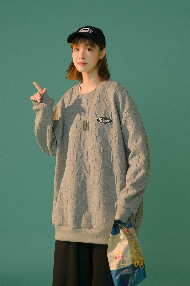 卫衣男运动时尚2025新款宽松情侣装纯棉套头连帽女5285,男装卫衣,电商C208A