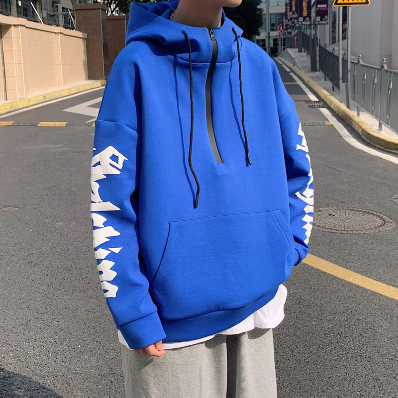 连帽卫衣男春秋宽松潮流2025新款青少年潮牌情侣百搭上衣3008图片