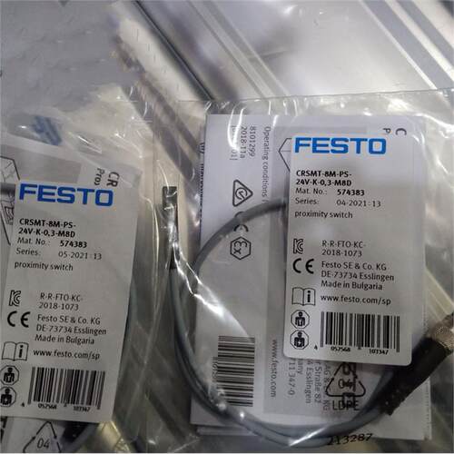 FESTO接近开关CRSMT-8M-PS-24V-K-0.3-M8D/M12-EX2 574383 574382