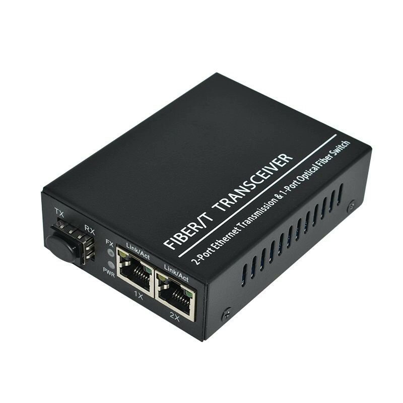 清仓处理千兆1光2电光纤收发器SFP接口桌面式交换机兼容各大