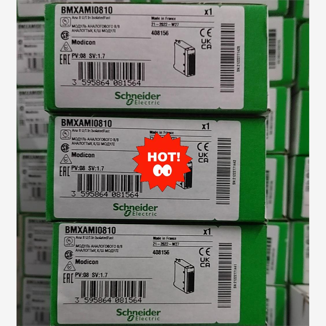 施耐德模拟量输入模块BMXAMI0810  全新库存现货保内，包议价