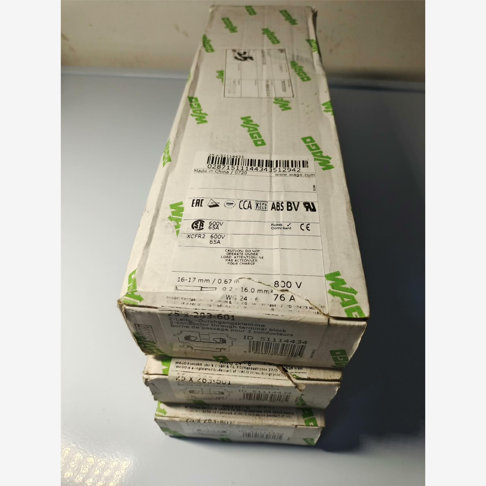 WAGO万可接线端子283-601,全新库存现货正品,整盒优惠价议价