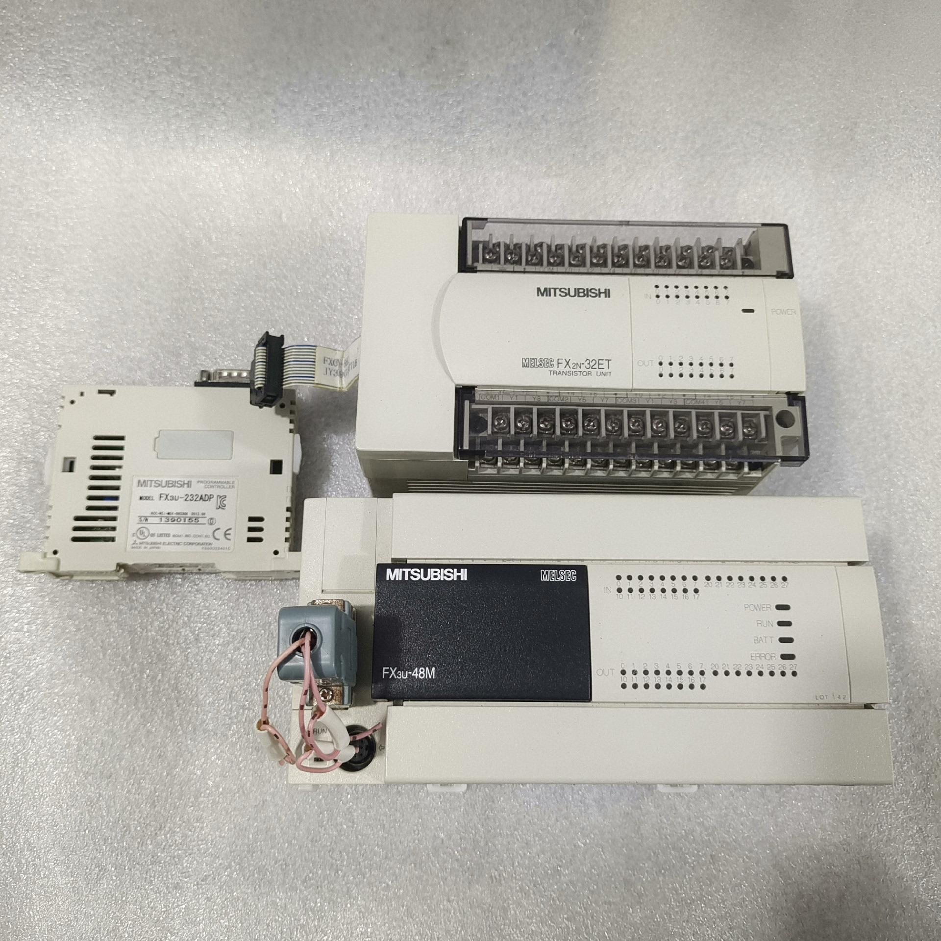 三菱FX3U-48MT/ES-A，模块FX2N-32ET，F议价