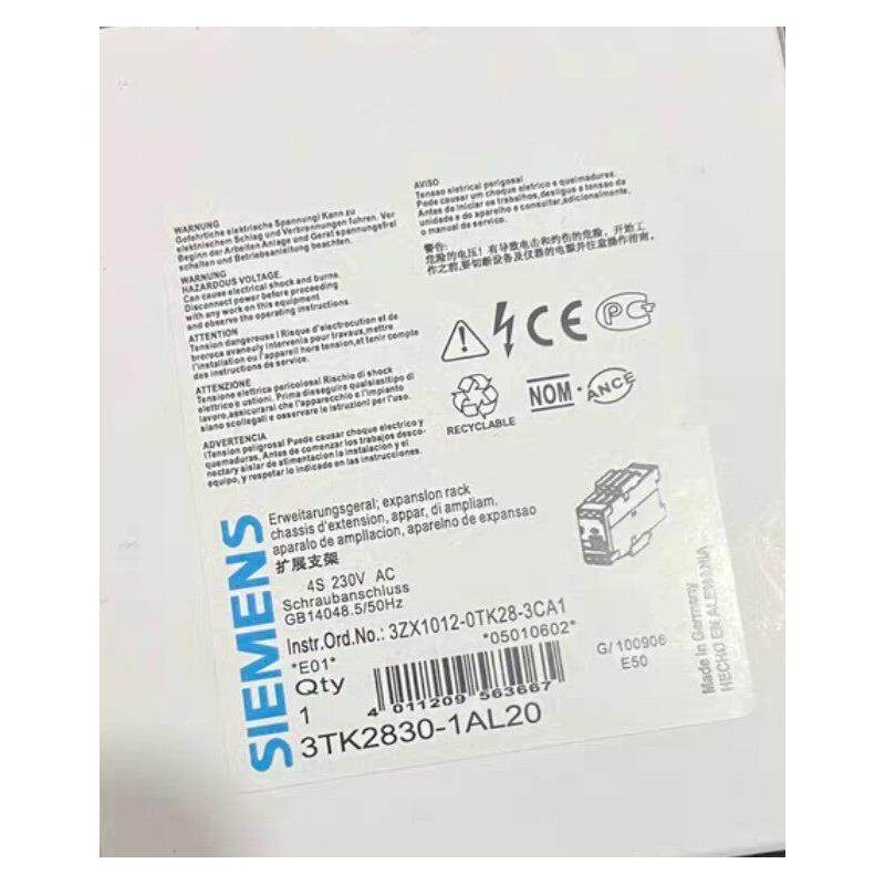 西门子安全继电器3TK2830