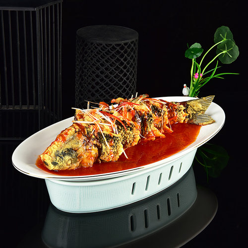 饭店金边蜡烛保温菜盘子